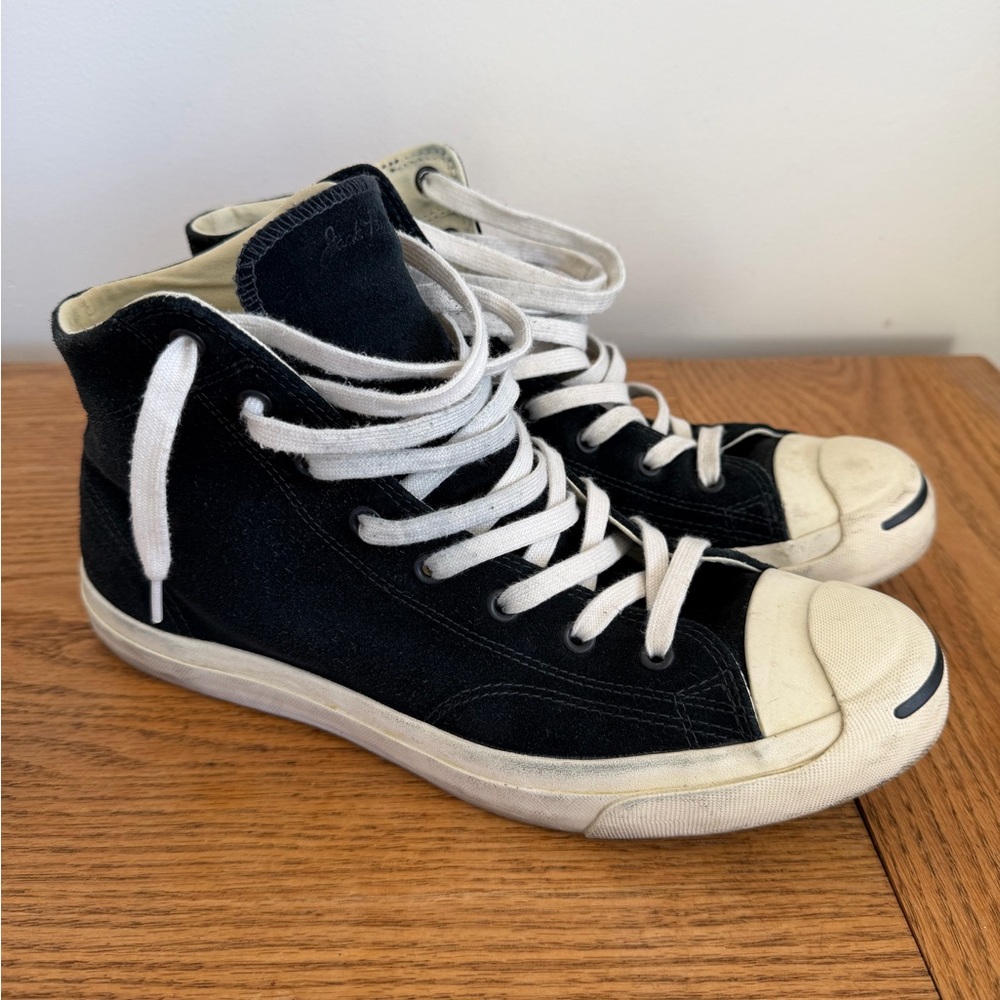 Converse Jack Purcell Black Suede Sneakers